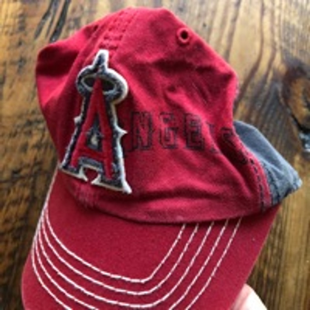angels 47 Brand Baseball Cap Adjustable Red Gray - Picture 2 of 6